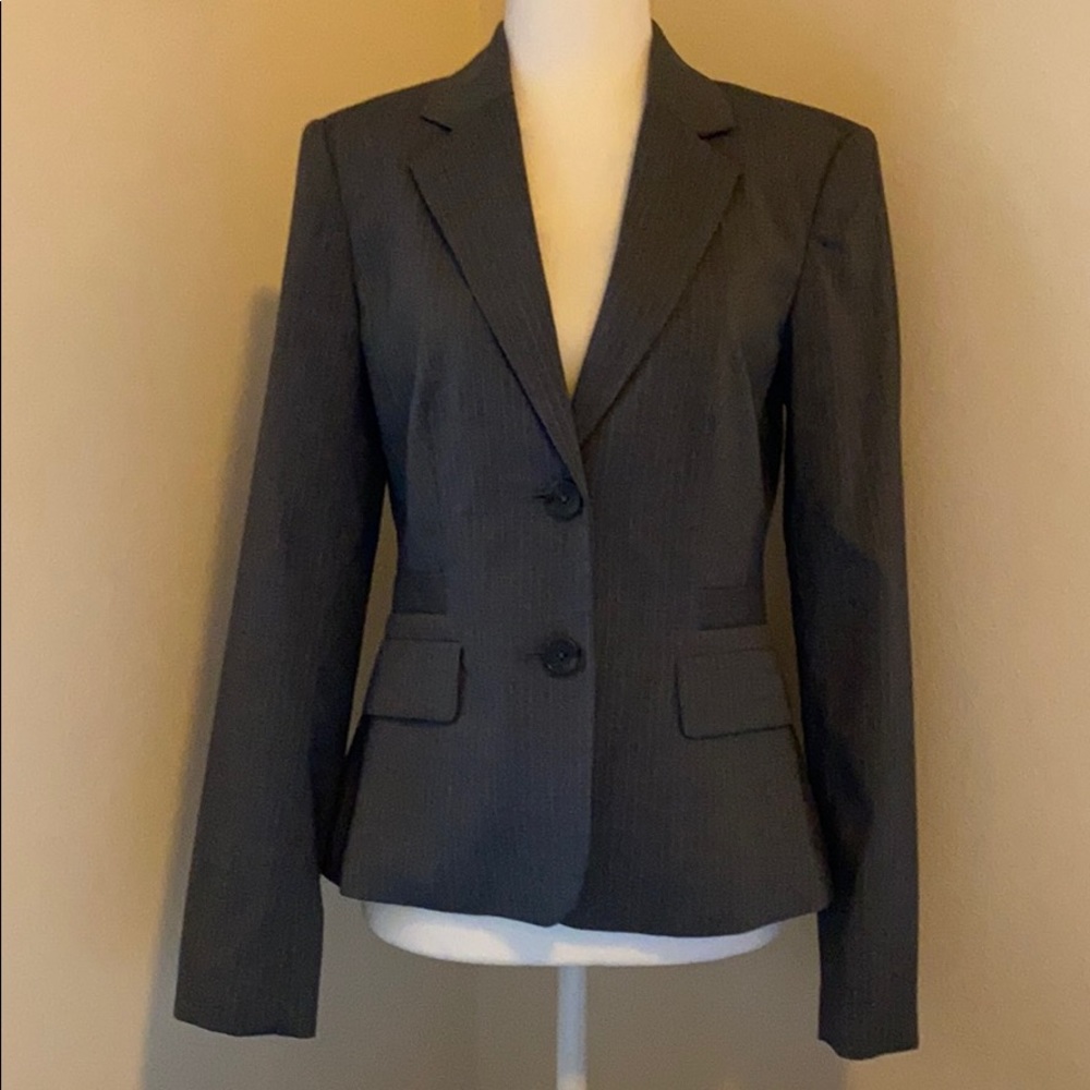 Grey Pin Strip Blazer